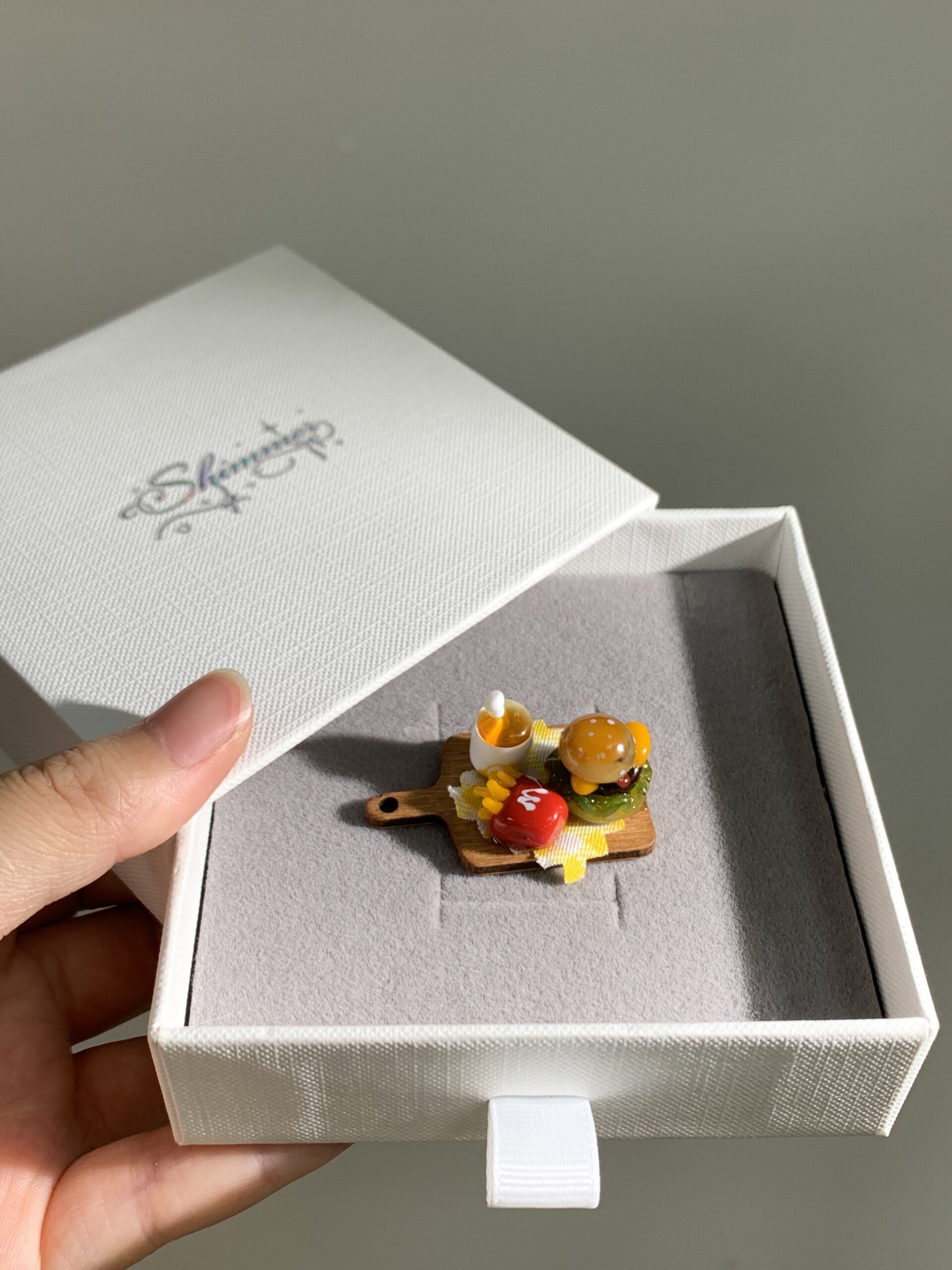 Hamburger set — handmade food toy ornament. - 图片 8