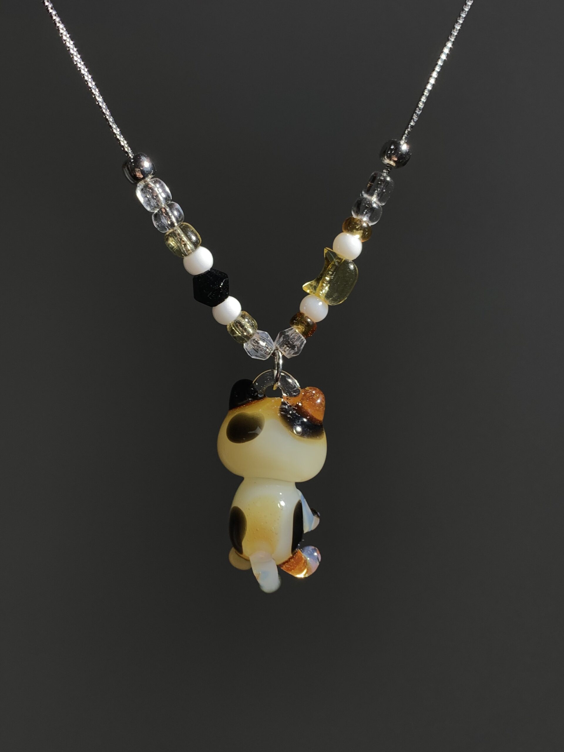 “Cute Little Cat – Handmade Glass Cat Necklace, the Perfect Gift for Cat Lovers.” - 图片 4