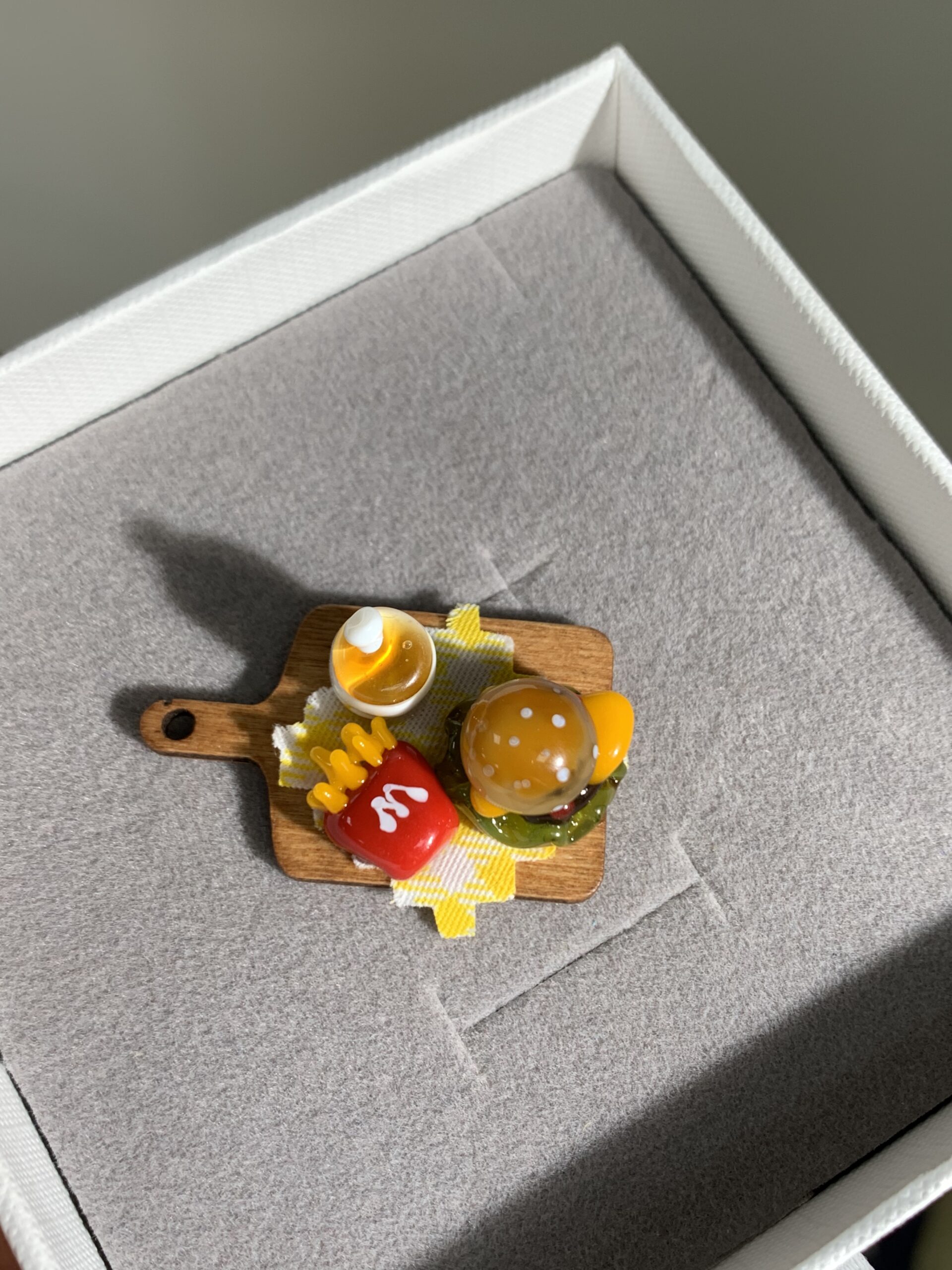 Hamburger set — handmade food toy ornament. - 图片 7
