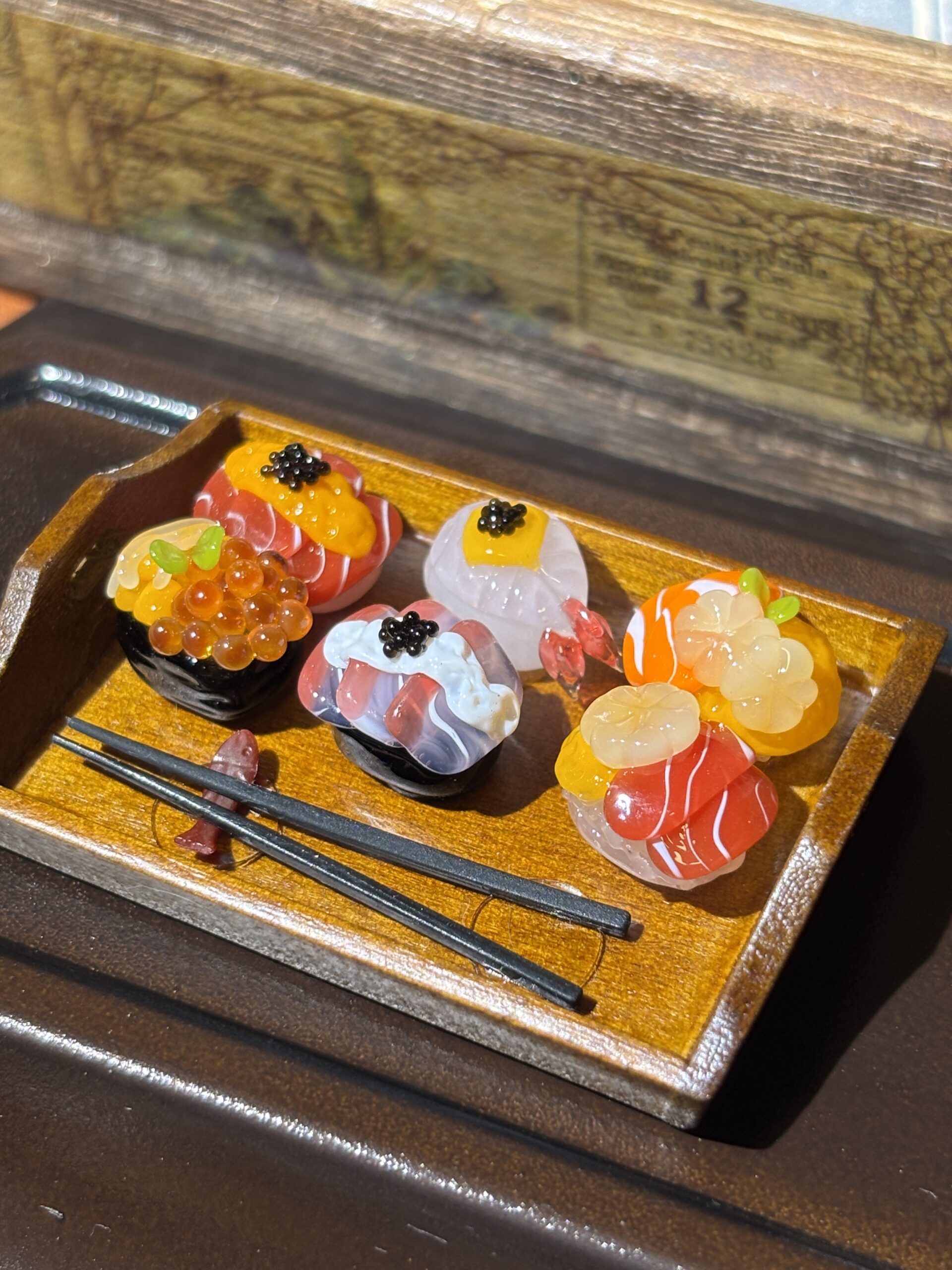 Sushi Combo Set Glass Figurine